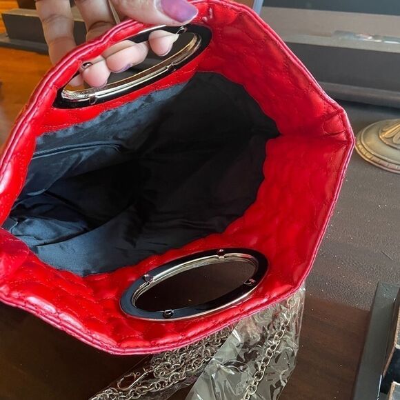 Red Crossbody Handbag Clutch - Picture 6 of 10